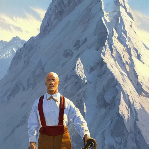 Prompt: Poetic sequence in Mr. Clean, a movie by Wes Anderson starring Adrian Brody. Adrian Brody tries to clean the windows of a large hotel in the Alps with mountain in the background. Elegant, intricate, digital painting, artstation, concept art, smooth, sharp focus, illustration, art by artgerm and greg rutkowski and alphonse mucha