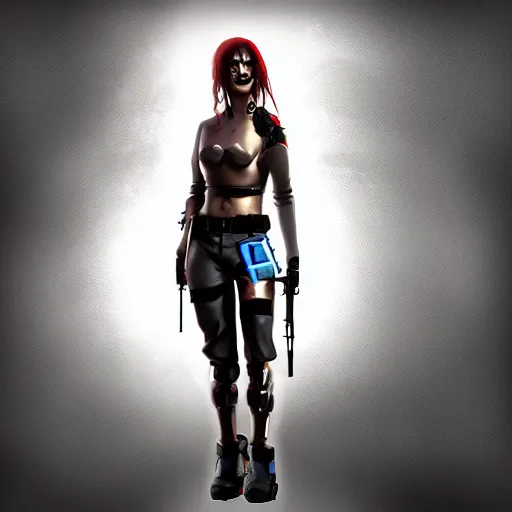 Prompt: full body design female character, assassin cyberpunk, photorealistic, dramatic lighting, cyborg