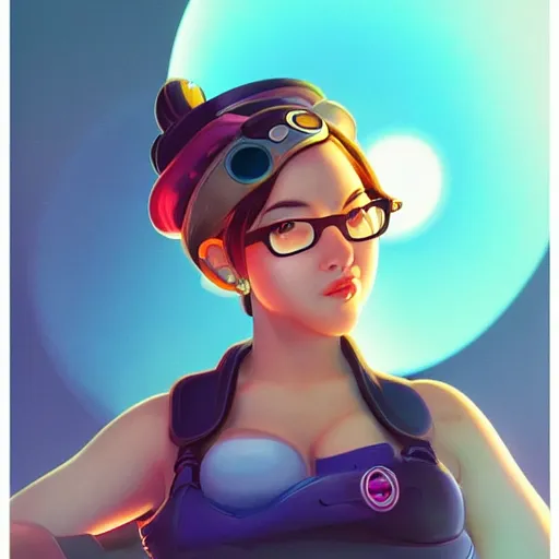 Prompt: lofi portrait of mei from overwatch, Pixar style, by Tristan Eaton Stanley Artgerm and Tom Bagshaw.