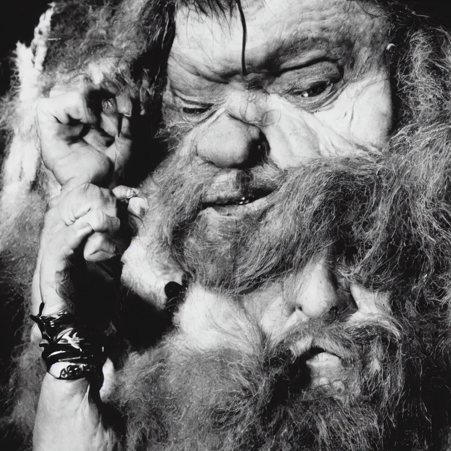 Image similar to An Annie Leibovitz portrait of Orson Welles in a Where the Wild Things Are costume