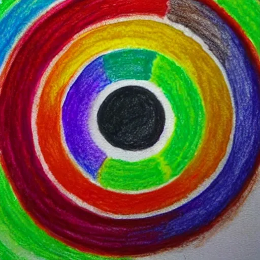 Image similar to circle of life, color pencil sketch, white background, rainbow colors, 8 k