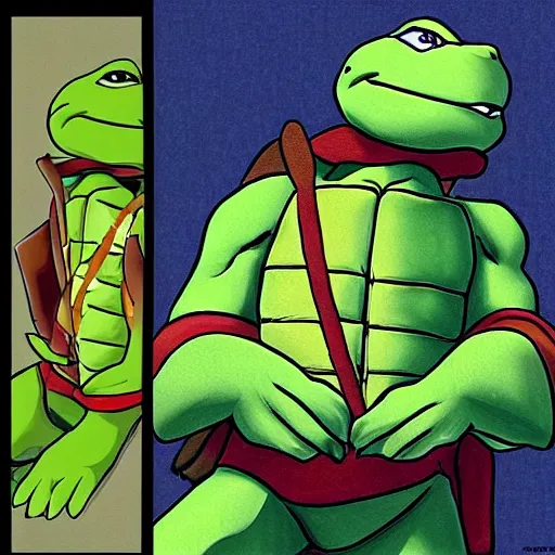 Prompt: Hamato Yoshi from teenage mutant ninja turtles in the style of Rembrandt