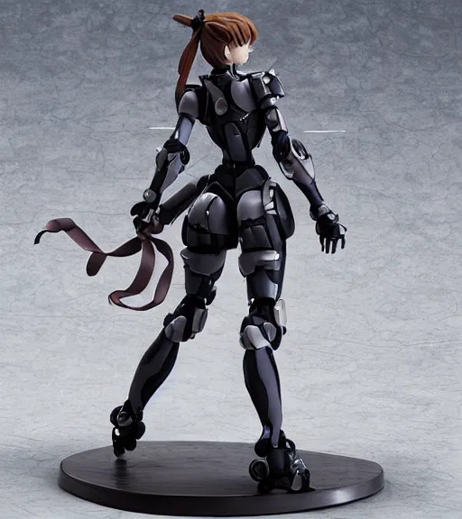 Image similar to Girl in mecha cyber Armor, portrait of the action figure of a girl, with bare legs，in the style of Kotobukiya ，anime figure