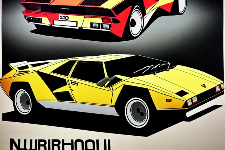 Image similar to lamborghini countach 8 0 s poster