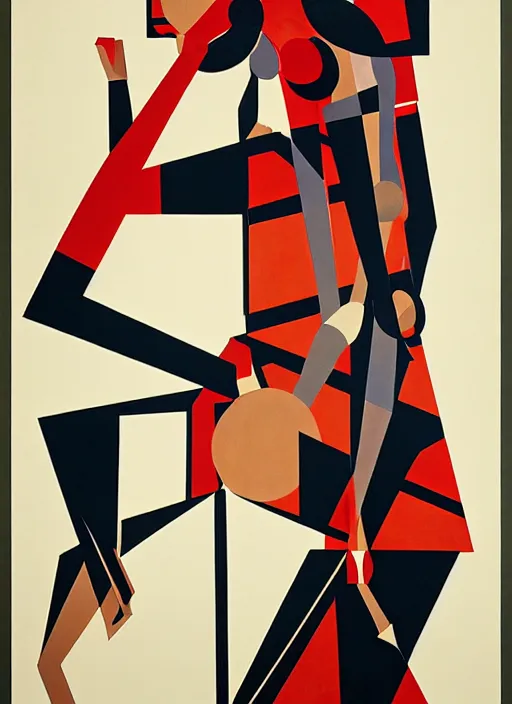 Image similar to constructivism monumental graphic super flat style figurative detailed portrait by avant garde painter and leon bakst, illusion surreal art, highly conceptual figurative art, intricate detailed illustration drawing, controversial poster art, geometrical drawings, no blur