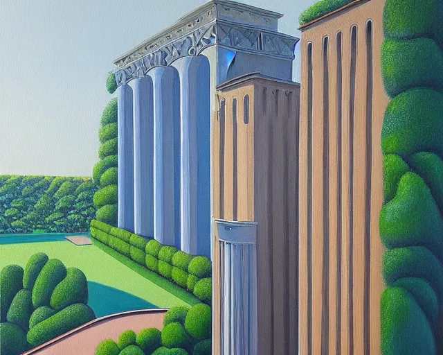 Prompt: a painting by ricardo bofill