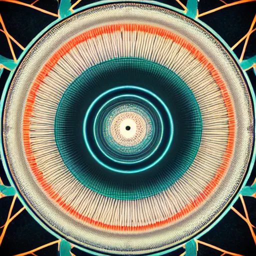 Image similar to concentric triangle, sacred geometry, octane render, mesmerizing patterns