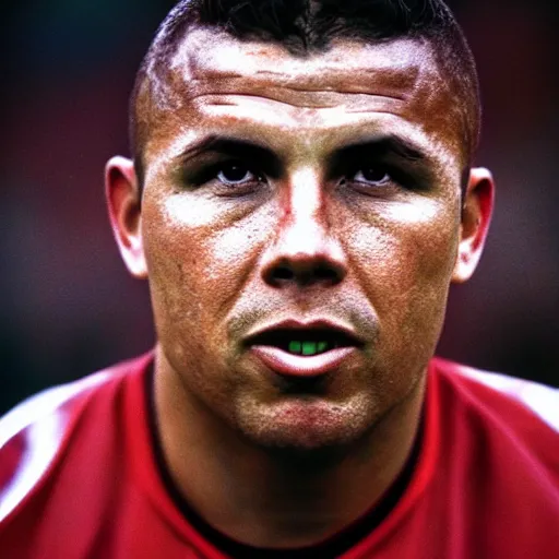 Prompt: real ronaldo by steve mccurry, head and shoulders, faint smile