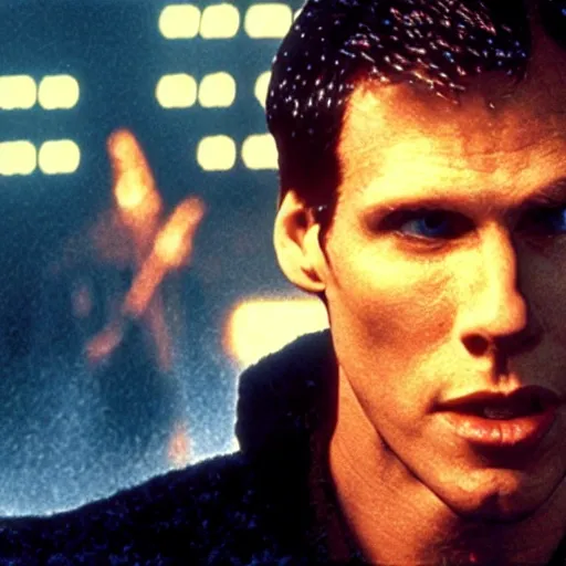 Image similar to Live Action Still of Jerma in Blade Runner (1982), real life, hyperrealistic, ultra realistic, realistic, highly detailed, epic, HD quality, 8k resolution, body and headshot, film still