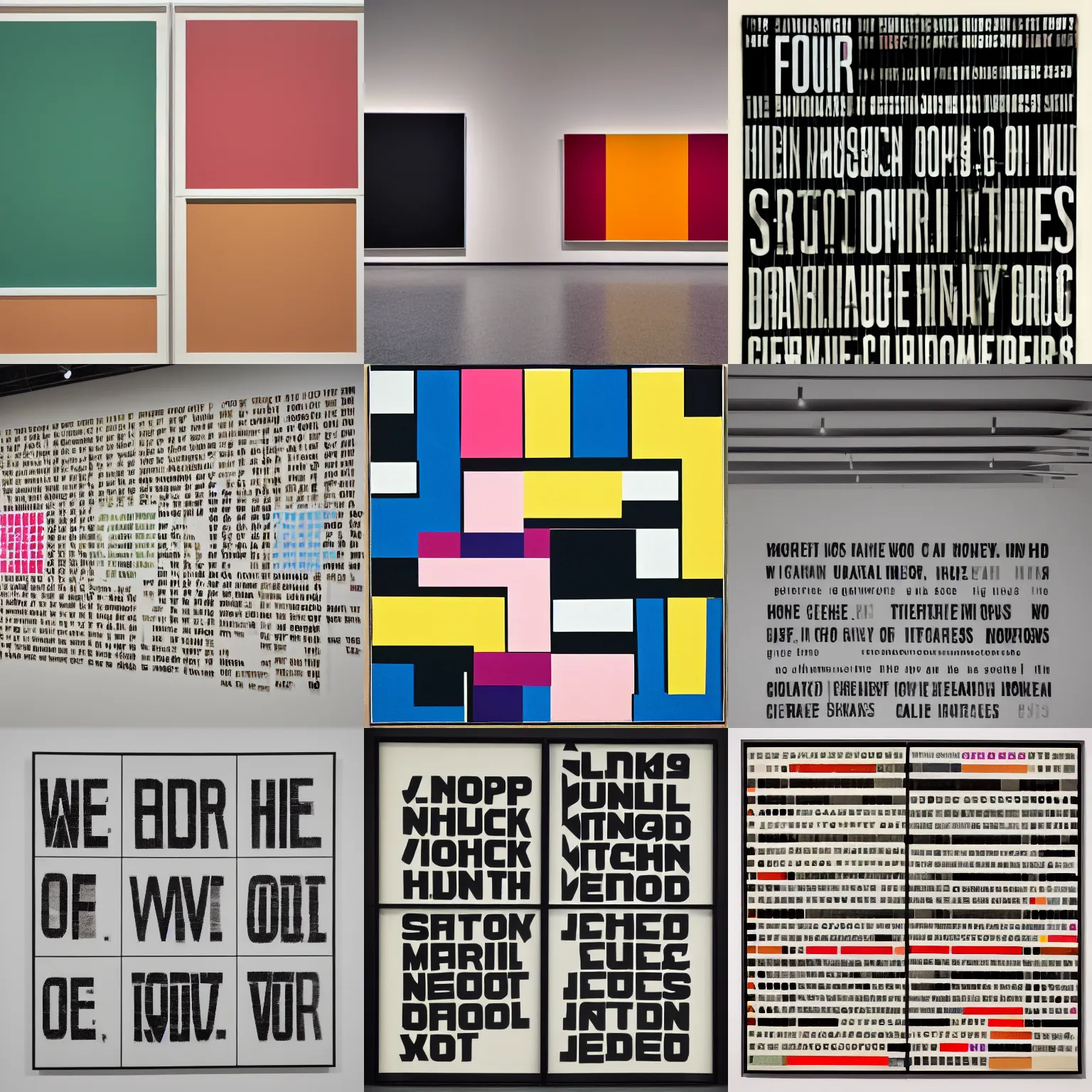 Four Colors Four Words 1 9 6 6 By Joseph Kosuth Stable Diffusion 