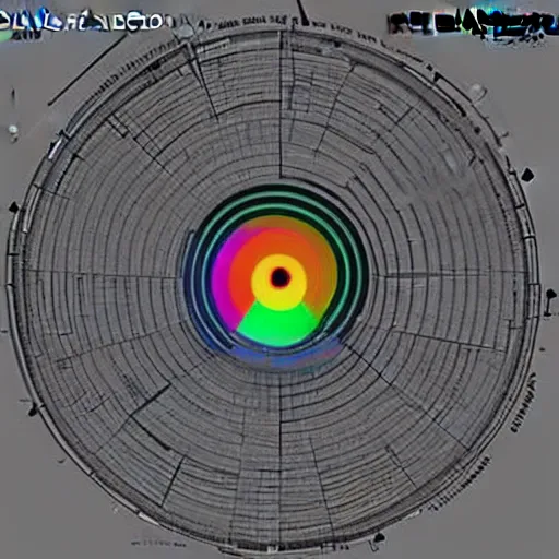 Image similar to the dark side of the moon as a giant megalopolis