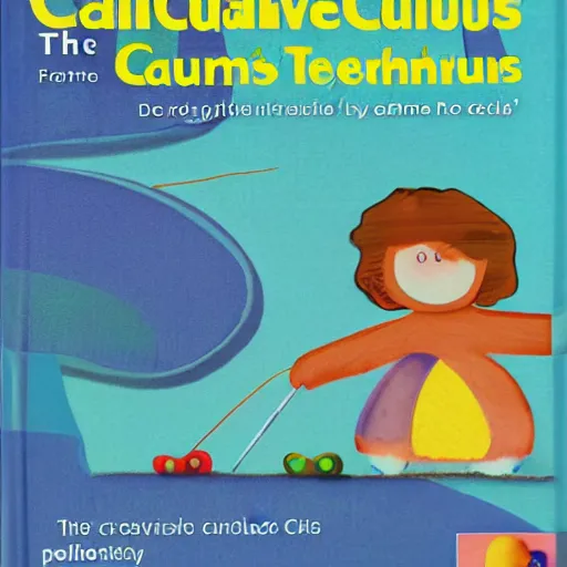 Prompt: The cover of a calculus textbook made for small children