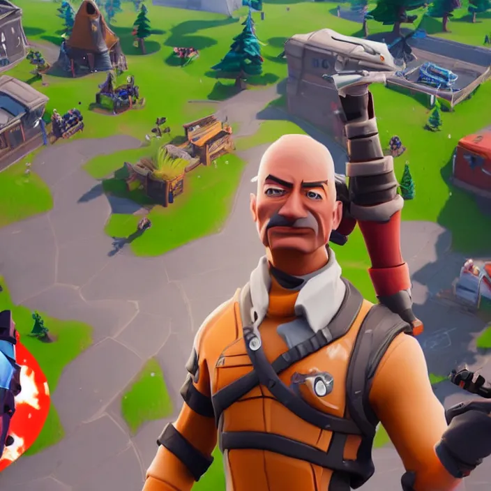 Prompt: Jeff Bezos Skin in Fortnite, New Fortnite Skin