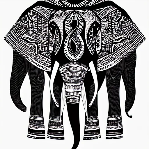 Prompt: minimalist boho style art of an elephant at sunrise, illustration, vector art