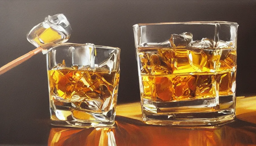 Prompt: whisky and clocks, oil painting by jama jurabaev, brush hard, artstation, high quality, brush stroke