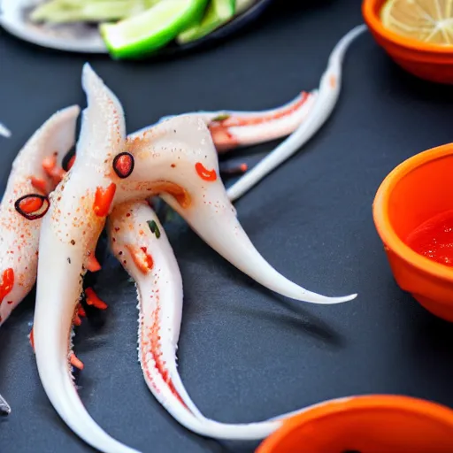 Image similar to pichacu cooks a squid, photo, detailed, 4k