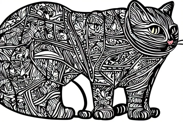 Image similar to a vector illustration of a cat goddess, highly detailed, elegant