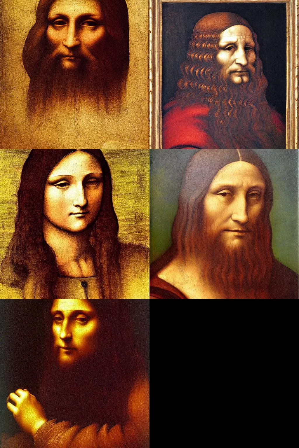 Prompt: Leonardo da Vinci painted in sfumato style, atmospheric, oil painting by Leonardo da Vinci