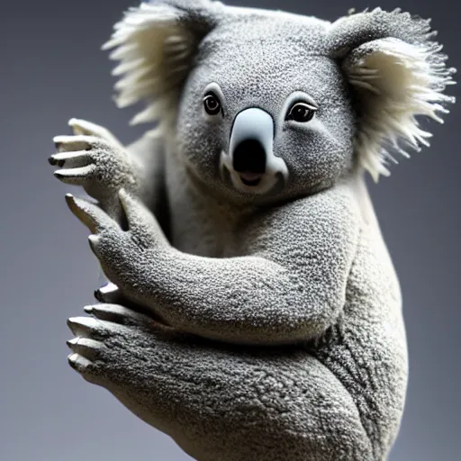 Prompt: Koala Figure, 8K, studio light