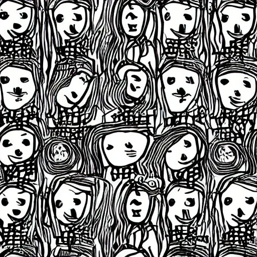 Image similar to outline of faces, wallpaper