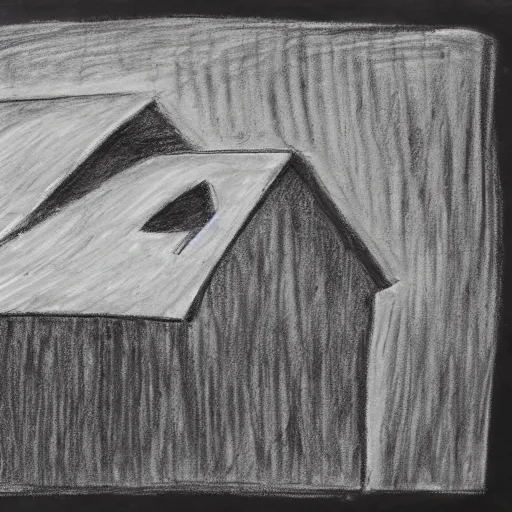 Prompt: charcoal representation of the word alone