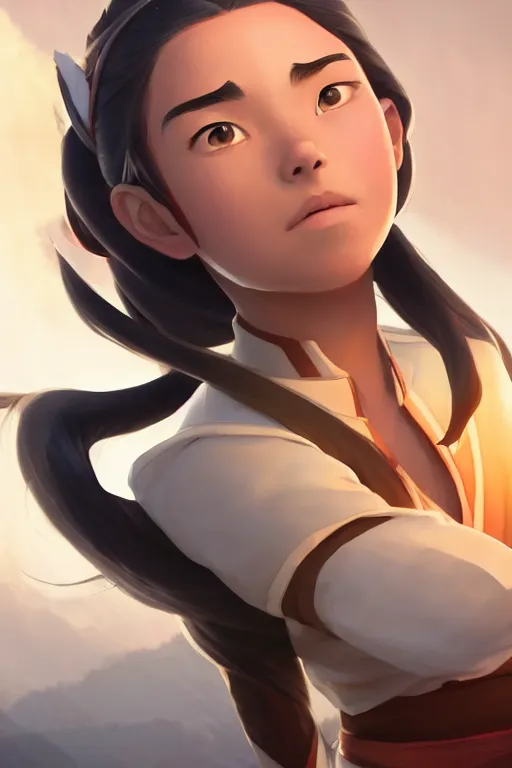 Prompt: Katara from the last Airbender , made by Stanley Artgerm Lau, WLOP, Rossdraws, ArtStation, CGSociety, concept art, cgsociety, octane render, trending on artstation, artstationHD, artstationHQ, unreal engine, 4k, 8k,