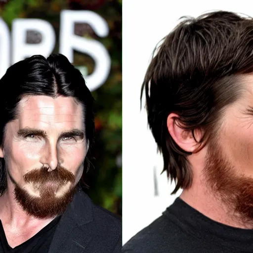 Image similar to full face profile view of Christian Bale