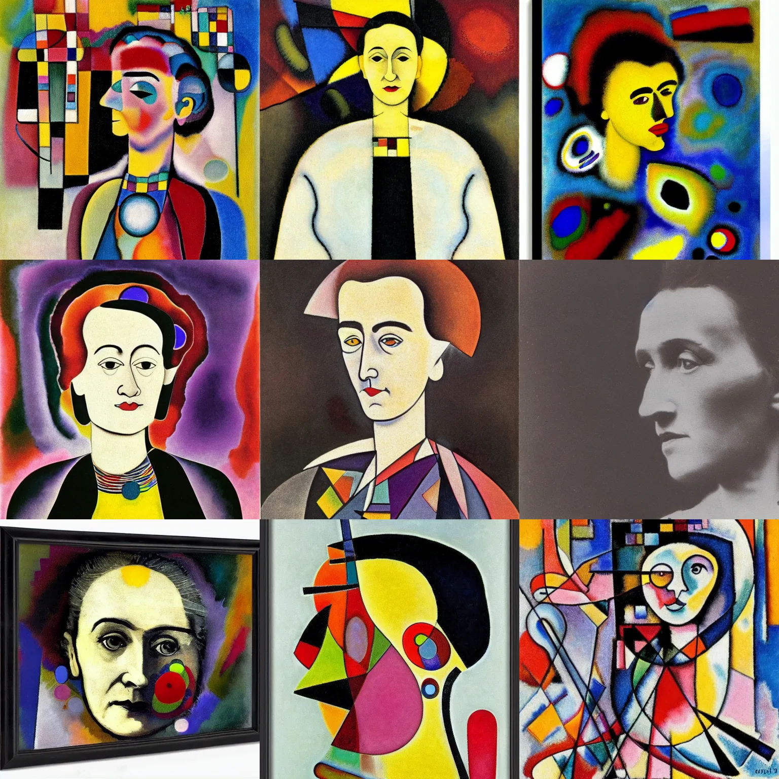 Prompt: marie curie abstract portrait wassily kandinsky