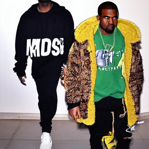 Prompt: izuku midoriya and kanye west