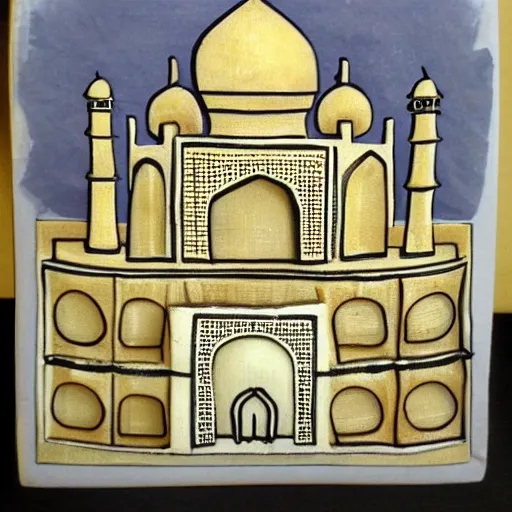 Image similar to cheese a reconstruction of the cheese taj mahal made ot of different cheeses, cheese