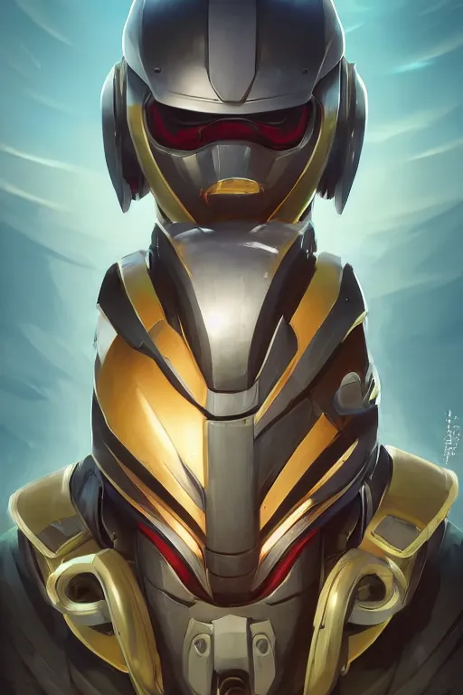 Image similar to epic mask helmet robot ninja portrait stylized as fornite style game design fanart by concept artist gervasio canda, behance hd by jesper ejsing, by rhads, makoto shinkai and lois van baarle, ilya kuvshinov, rossdraws global illumination radiating a glowing aura global illumination ray tracing hdr render in unreal engine 5