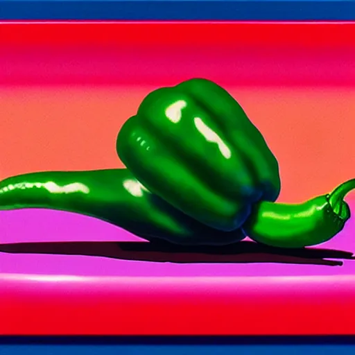 Prompt: exploding jalapeno by shusei nagaoka, kaws, david rudnick, airbrush on canvas, pastell colours, cell shaded, 8 k