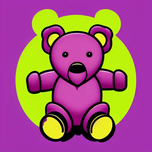 Image similar to iconic vector logo of cute cuddly pink bear with a podcast microphone, melodic, headphones, music, streaming, dreamy, isometric, adorable, octane render, golden ratio, 4k UHD, iconic design