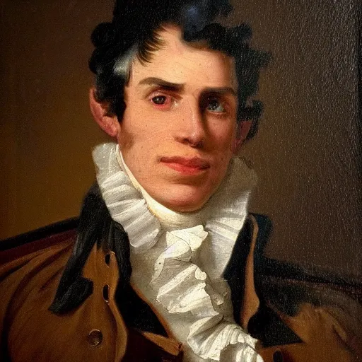 Image similar to An 18th century oil painting of Jerma985, portrait of Jerma985, grainy, realistic, very realistic, hyperrealistic, highly detailed, very detailed, extremely detailed, very neat, very epic, very cool, detailed, trending on artstation