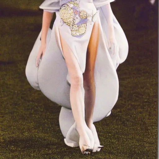 Image similar to the Moon Princess in a Palladium Gown in Christian Dior's, Haute Couture Spring/Summer 1992 collection.