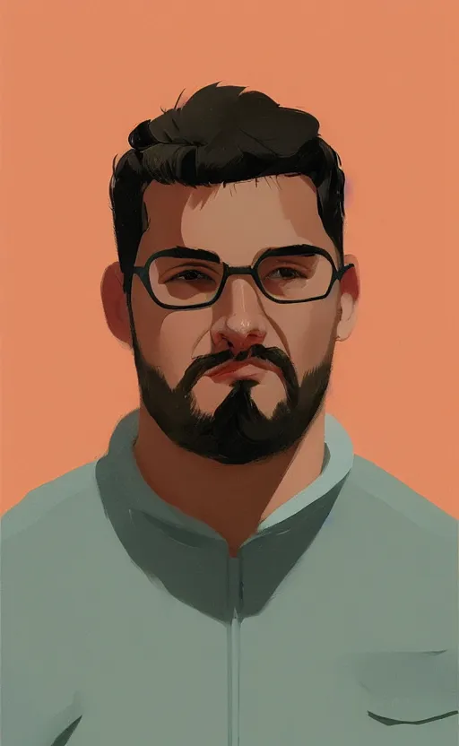 Image similar to a front view portrait of a hispanic graduate illustration by atey ghailan