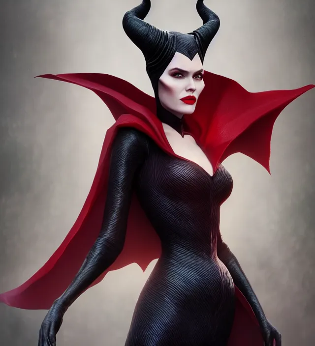 Prompt: maleficent as scarlet witch, very detailed texture, realistic shaded lighting, studio quality, digital art, dynamic background, unreal engine 5 rendered, octane rendered, pinnacle studio, naturel, trending on artstation, art style by nixeu and ian sprigger