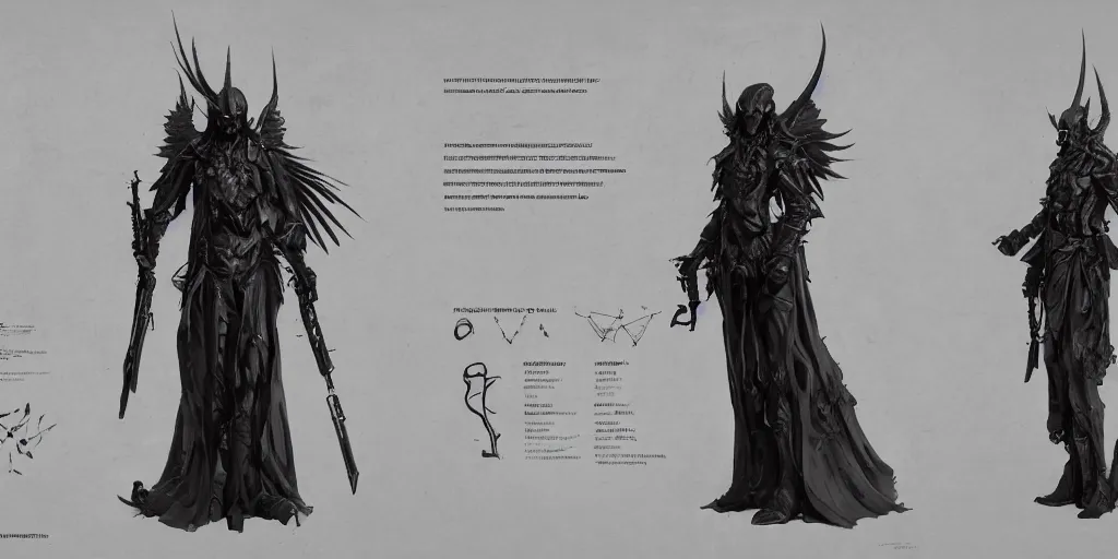 Prompt: the angel of death, character sheet, concept design, contrast, hot toys, kim jung gi, greg rutkowski, zabrocki, karlkka, jayison devadas, trending on artstation, 8 k, ultra wide angle, pincushion lens effect