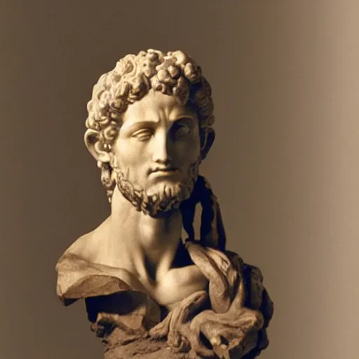 Image similar to A photo of Michelangelo’s sculpture of David wearing headphones DJing