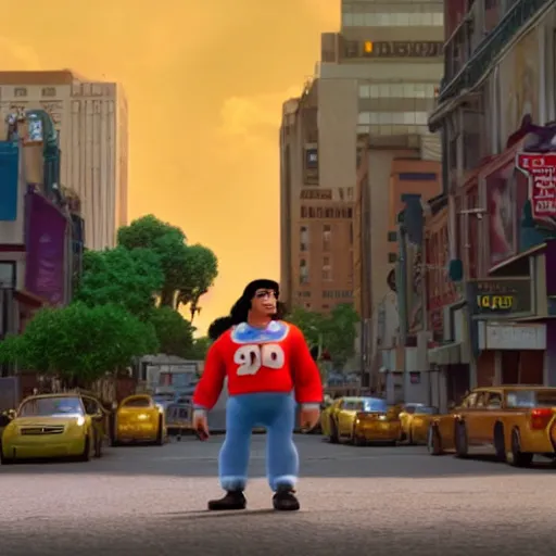 Prompt: a cinematic film still from a 2005 Pixar movie about Michael Jackson, in the style of Pixar, shallow depth of focus