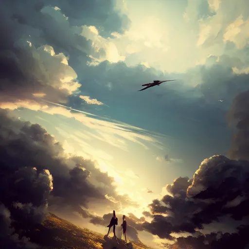 Image similar to milvus milvus flying. clouds. summer. 4 k, concept art, by wlop, ilya kuvshinov, artgerm, krenz cushart, greg rutkowski, pixiv. cinematic dramatic atmosphere, sharp focus, volumetric lighting, cinematic lighting, studio quality