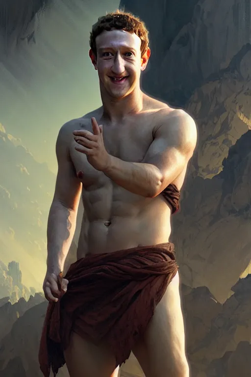 Prompt: Mark Zuckerberg as a Greek god, gorgeous, amazing, muscular, fit, very muscular male body, intricate, highly detailed, digital painting, artstation, concept art, sharp focus, illustration, art by greg rutkowski and alphonse mucha