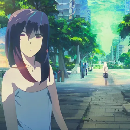 Image similar to beautiful anime Rio de Janeiro by makoto shinkai