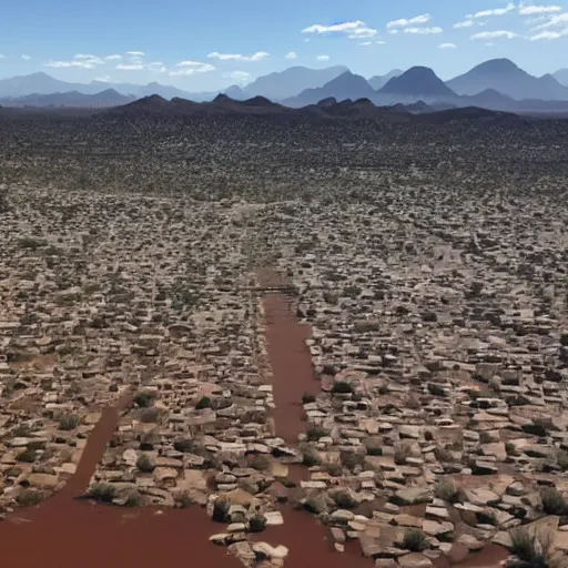 Image similar to when the city of Phoenix runs out of water.