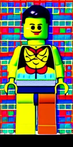 Prompt: Lego character, bright colors, as done by Pixar