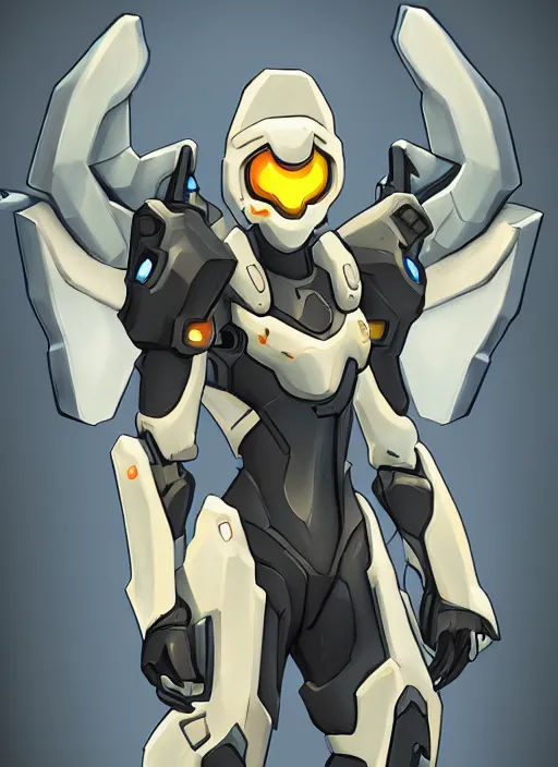 Image similar to digital art, concept art, painting, shading, overwatch style, angel mech