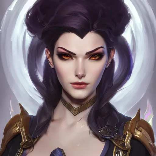 Prompt: Closeup of Widowmaker from Overwatch, D&D, fantasy, intricate, elegant, highly detailed, digital painting, artstation, concept art, matte, sharp focus, illustration, hearthstone, art by Artgerm and Greg Rutkowski and Alphonse Mucha