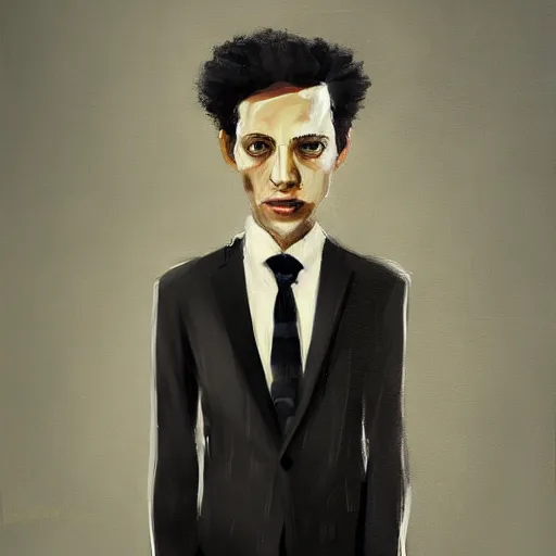 Image similar to a painting of a man in a suit and tie, a character portrait by sam spratt, behance contest winner, figurative art, speedpainting, digital painting, academic art