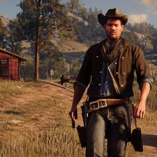 Prompt: Theo von in red dead redemption 2