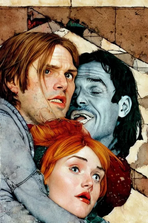 Prompt: eternal sunshine of the spotless mind painted by Norman Rockwell